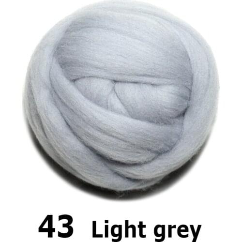 Free shipping handmade Wool Felt for felting 50g Light Grey Perfect in Needle Felt 43