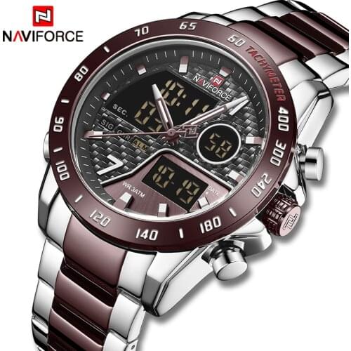 NAVIFORCE New Men Watch Top Luxury Brand Men’s Waterproof Sport Watches Quartz Analog Digital Wristwatch Clock Relogio Masculino