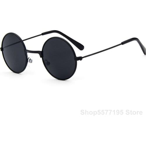 2020 Metal Black Round Kids Sunglasses Brand little girl/boy Baby Child Glasses goggles oculos UV400 Small face Suit For 2~6 age