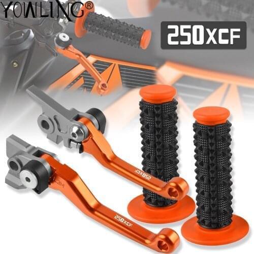 For 250XCF 250 XCF 2014 2015 2016 2017 2018 Motorcycle CNC Aluminum Dirt Bike Brake Clutch Levers Rubber Handle Bar Accessories