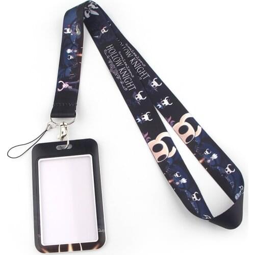 DZ1222 Hollow Knight Neck Strap Lanyard Credit Card ID Holder Bag Student Women Travel Bank Bus Business Card Cover Badge
