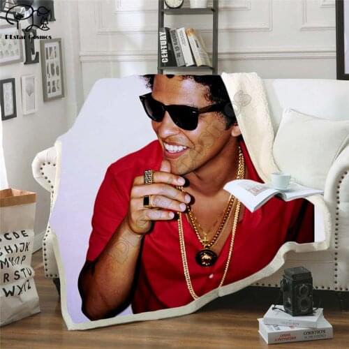 Bruno Mar character pattern Fleece Blanket 3D full printed Wearable Blanket Adults/kids Fleece Blanket drop shippng style -2