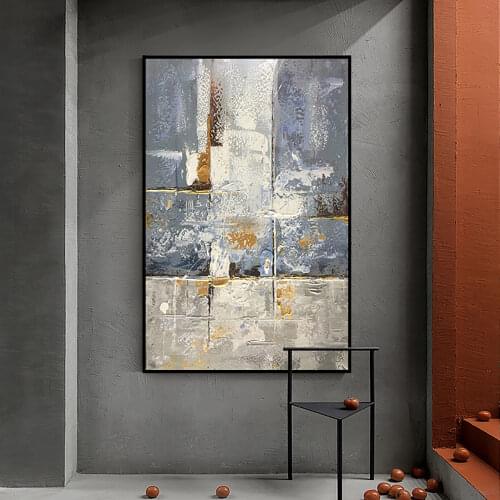 Unframed Design Handmade Abstract 100% Handpainted Oil Painting on Canvas Wall Art Picture for Living Room Bedroom Home Decor