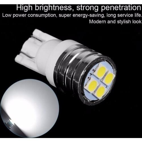 10pcs Hight Brightness 4 Pieces T10 3030 4SMD Car 4 LED License Plate Width Conversion Light Bulb White
