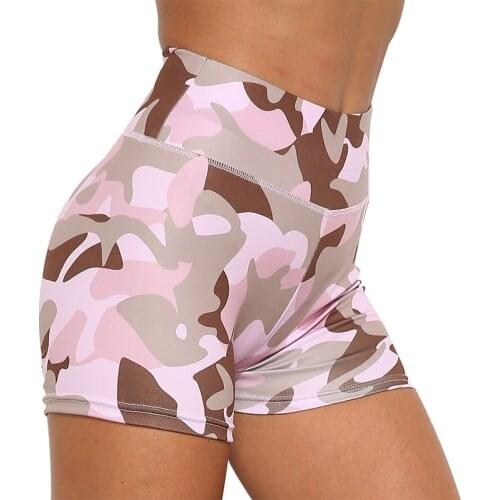 Summer Athletic Camouflage Print Biker Shorts Scrunch Bum Camo Yoga Short Womens Ruched Tights Sports Fitness FIRE Dance Shuffle