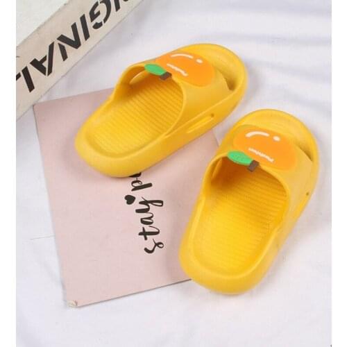 Summer Slippers O Waterproof Antiskid Bathroom Kids Slippers pen Toe Fruit Agolored Beach Shoes For Boys Girls