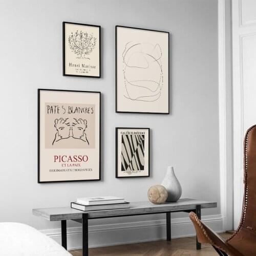 Matisse Picasso Abstract Art Poster Print Mid Century Gallery Wall Picture Canvas Painting Nordic Modern Living Room Home Decor