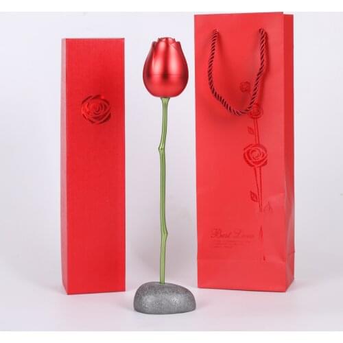 2021 Fashion Classic Romance Rose Flowers Jewelry Packaging Ladies Women Aluminum Alloy Gift Box Wedding Valentines Day Gift