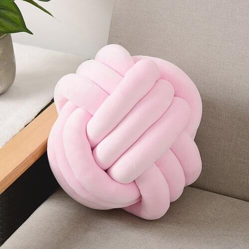 25cm Soft Knot Ball Cushions Bed Stuffed Pillow Home Decor Cushion Ball Plush Throw well-sealed well-padded