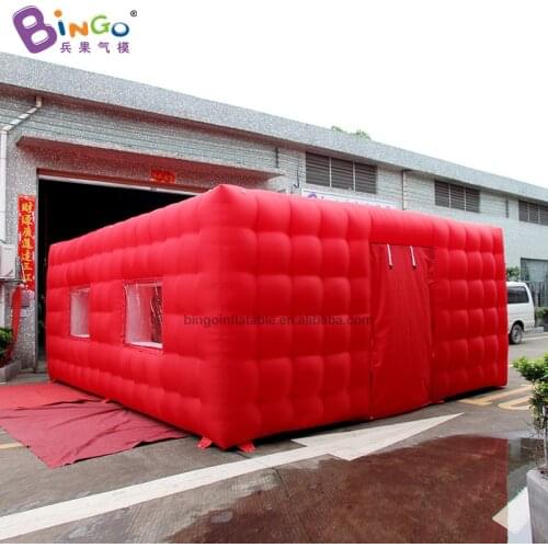 Personalized red exterior white interior 6X5.2X2.5 meters inflatable concrete tent / air tent inflatable toy tent