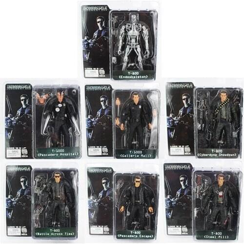 NECA The Terminator T-800 T-1000 Endoskeleton PVC Action Figure Collectible Model Toy
