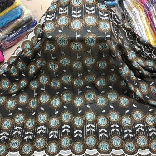 2020 latest swiss lace fabric nigerian cotton embroidery lace popular dubai style african brocade fabric high quality 5yards PL