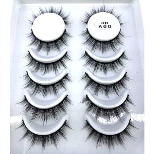 New 3D False Eyelashes Super Natural Soft Simulation Cross Section Messy Eye Tail Lengthen Thick Makeup Eyelashes