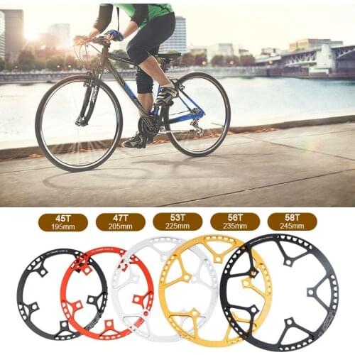 Single Speed Chainring 130BCD Aluminium Alloy with Guard 45T 47T 53T 56T 58T for Folding Bike Ultralight Climbing Power Chain