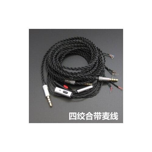 Braided twist headphone cable diy headphone cable diy wire with mic