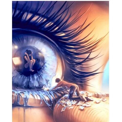 Full square diamond painting eye lovers rhinestone embroidery couple mosaic decor diamond dots poster wall paper diy craft gift