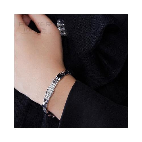 Power Ionics Titanium Germanium Magnetic Crystal Bracelet Balance Band Free Shipping