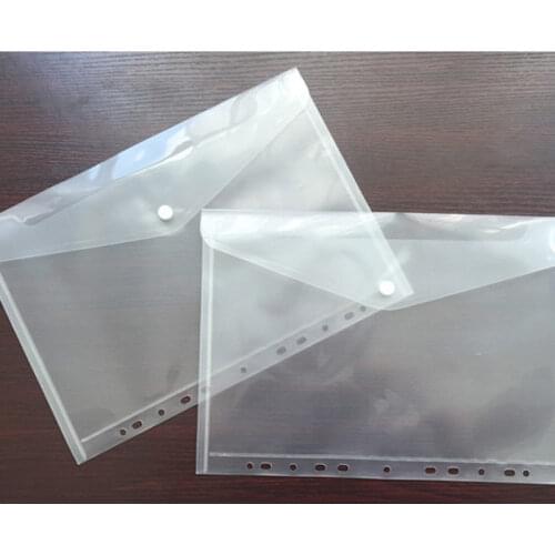 11 Hole Transparent A4 Document File Bag Plastic Folder File Bill Envelope Storage Bag Data School Student Test Paper Bag