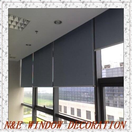 Free shipping customized size high- quality livingroom/office window blinds 100% blackout roller blinds customized size