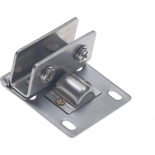 One Piece Stainless Steel Double Clamp Shower Hinges 180 Degree Glass Door Cabinet Kitchen Glass Hinge High Quality