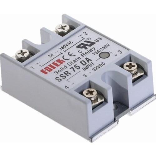 Solid State Relay SSR-75DA 75A Actually 3-32V DC TO 24-380V AC SSR 75DA relay solid state Resistance Regulator