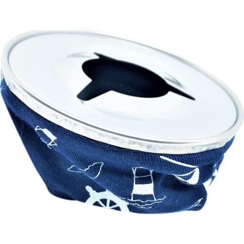 Stainless Steel Windproof Bean Bag Sandbag Cigarette Ashtray for Marine Boat RV Car Smoking, Red/Blue