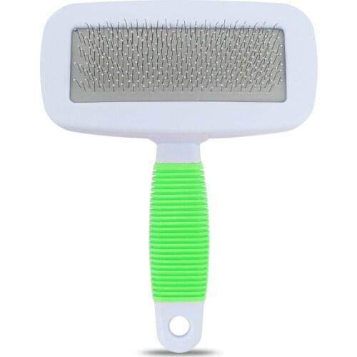 Wave plastic handle anti-slip comb - large 15.5cm Taotao pet dog cat beauty open knot steel needle comb