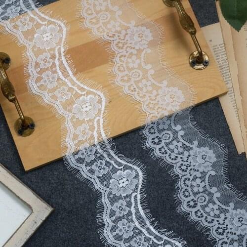 High quality export wavy lace eyelash lace width 7.5~8CM handmade diy clothing material accessories curtain fabric