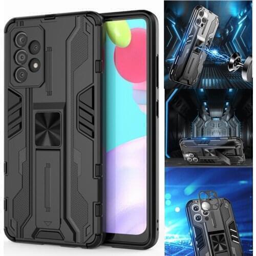 For OPPO Reno 5 Pro A55 A93 5G Find X3 F19 Pro Case Shockproof Rugged Armor Magnetic Kickstand Cover For A94 4G Realme 8 GT C20