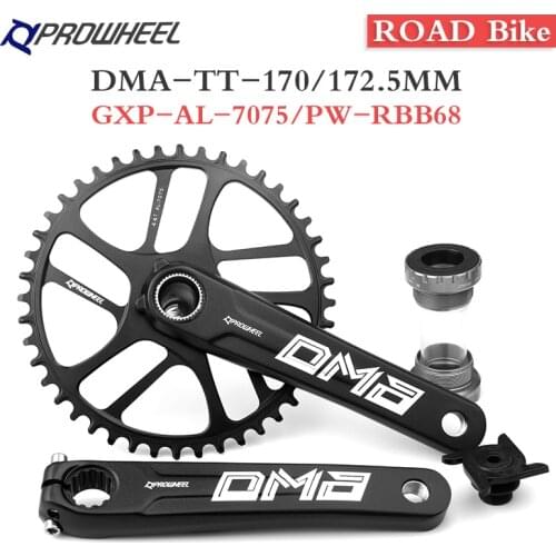 PROWHEEL Road Bike Crankset 9/10/11/12S 170/172.5mm Bicycle Sprocket 40/42/44/46/48/50T GXP Chainring Bottom Bracket for Gravel