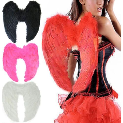 1pc Wing Dress Up Feather Fairy Beautiful Angel Wings Costume 4 Color Party Props Gift Adult Pretty Angel Wings Dressing up