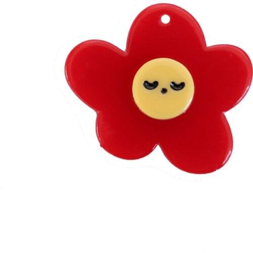 10 PCS 25x29mm Acrylic Flowers Charms Pendant DIY Earring Accessories Findings For Jewelry Making
