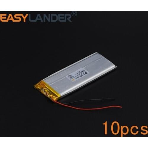 10pcs 3.7V 1100mAh 382774 Polymer Li-ion Battery For mobile electronic part DIY Speaker Flash lighting Oticon Streamer safety