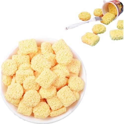 10pcs DIY Resin Charms Slime Supplies Additions Decor For Slimes All Filler Cute Instant Noodles Phone Case Accessories DIY Toy