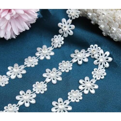 10Yard ABS Pearl Flower Rhinestone Bead Pendant Chain Door Curtain Wedding Party Christmas Holiday Venue Home Hotel Decoration