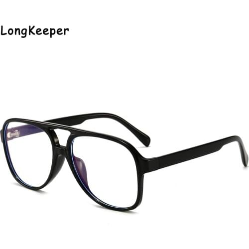 2021 Classic Blue Light Blocking Glasses Men Square Matte Black Women Anti Rays Lens Unisex Gaming Eyewear Decorative Glasses