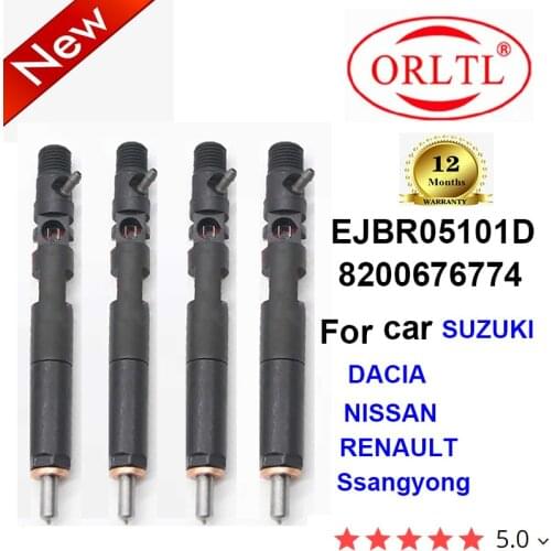 4PC Diesel 82 00 676 774 Injector Nozzle EJBR05101D 8200676774 for RENAULT DACIA SAMSUNG SUZUKI NISSAN Euro 4