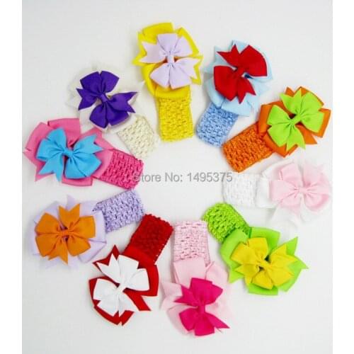 600pcs/lot new coming little Girl Colorful bowknot headband/hair bands/Hair Accessories Headwear