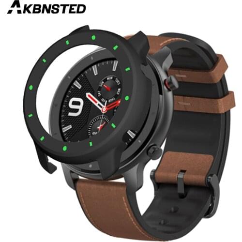 AKBNSTED Case Cover For Amazfit GTR 47mm Protective Shell For Xiaomi Huami Amazfit GTR47mm Luminous Frame Protector Cover Bumper