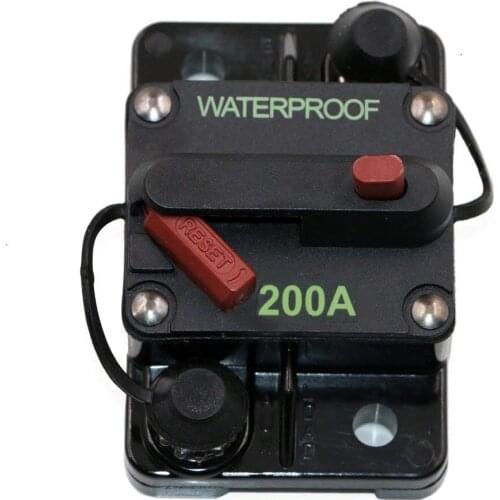 DC 42V WATER PROO Surface Mount 200AMP CIRCUIT BREAKER HIGH AMP, trucks, caravans, motorhomes, buses, RVs, marine application