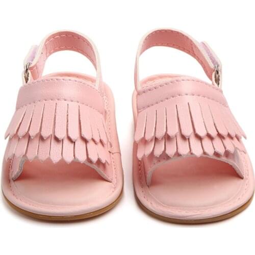 Newborn Baby Girl Shoes Hard Sole Baby Girl Sandals Fashion Tassel Baby Summer Prewalkers Shoes Infant Shoes F143