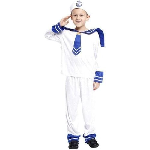 Boys Sailor Costumes for Halloween Costume for Kids Childrens Day Purim Carnival Christmas Masquerade Stage Play Party Dress