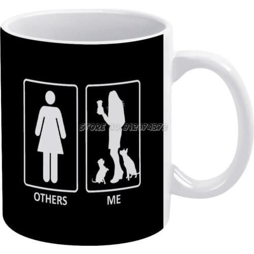 Others Vs. Me ( Woman ) Coffee Mugs Porcelain Mug Cafe Tea Milk Cups Drinkware Mugs for Fathers Day Gifts Others Me Animals Girl
