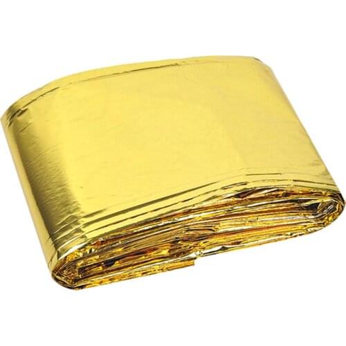 160 x 210cm Emergency Foil Mylar Blanket Rescue Thermal Aids Retain Body Heat for Camping WHShopping