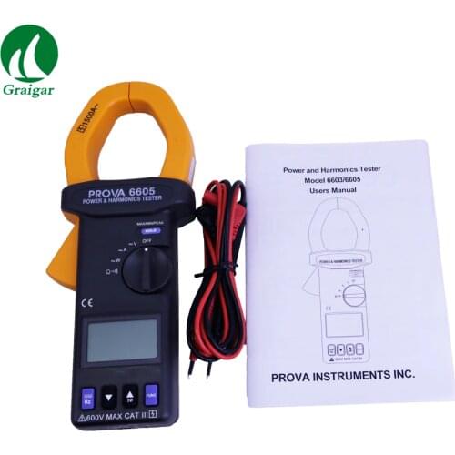 PROVA6605 Power & Harmonics Tester AC Power and Harmonic Analyzer Basic Accuracy 2.0