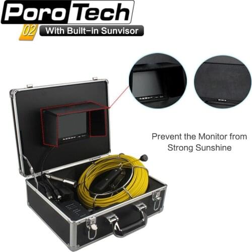WP70 50m 7inch LCD Pipe Inspection camera 23mm camera for Sewer plumbers / Pipe video Inspection Snake Video Camera System