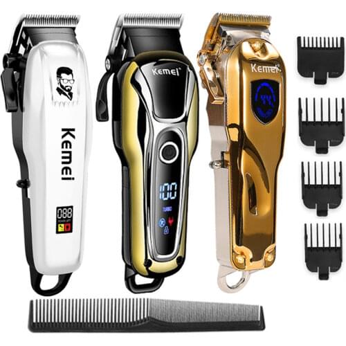 Kemei professional hair clipper trimmer for men rechargeable hair shaving machine hair cutting beard hair clipper electric razor