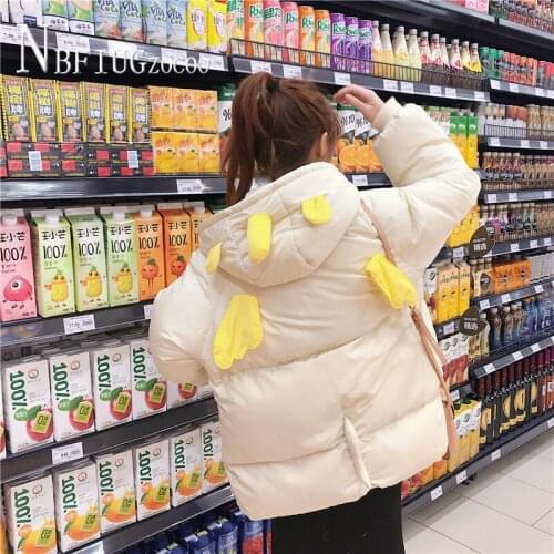 2020 New Trendy Back With Fly Wing Women Parkas Hooded 3 Colors Can Choose Female Coat