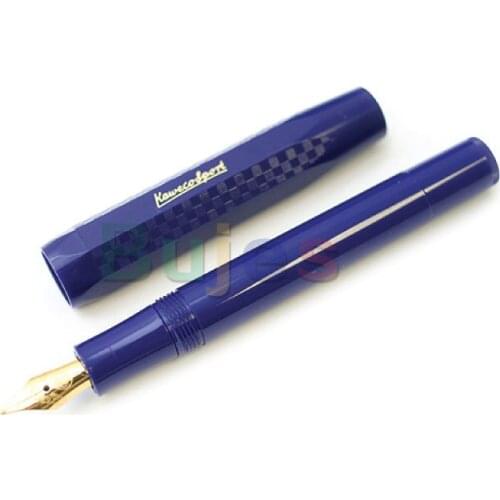 Kaweco Classic Sport Fountain Pen - blue Chess - Broad Point,0.7mm,pocket-sized fountain pen,gold-plated steel spring