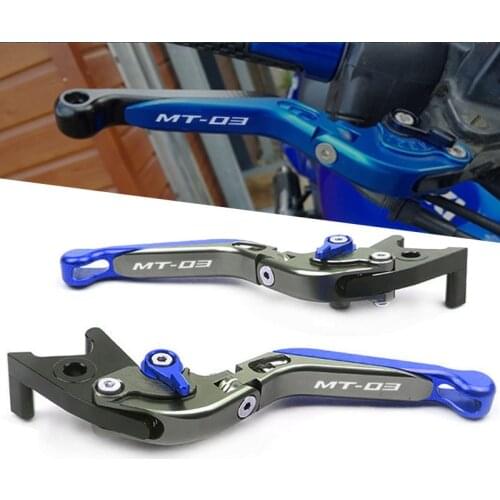 For YAMAHA MT-03 MT03 MT 03 2005 2006 2007 2008 2009 Motorcycle CNC Adjustable Folding Extendable Brake Clutch Lever With logo